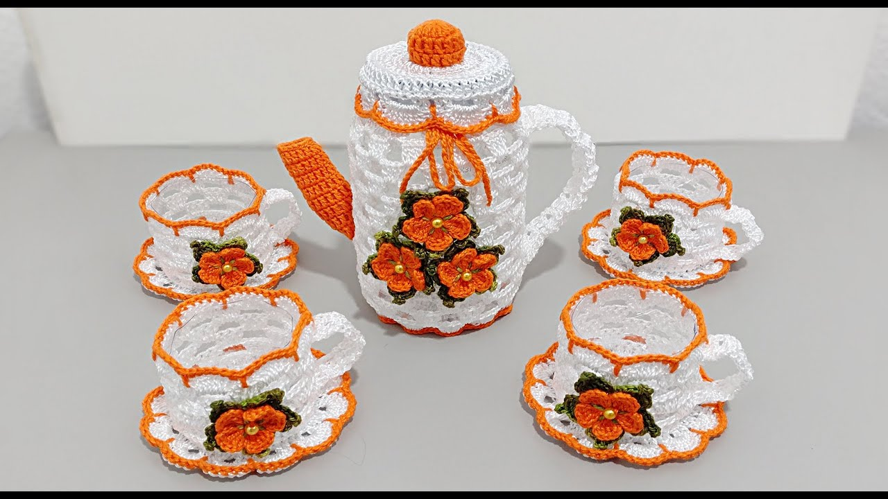 Quick and easy crochet kettle, step by step! crochet pot | kettle crochet | crochet teapot
