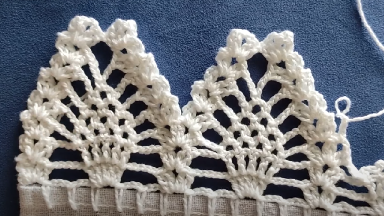 How to Creat a BEAUTIFUL CROCHET BEAK Border completely for beginners