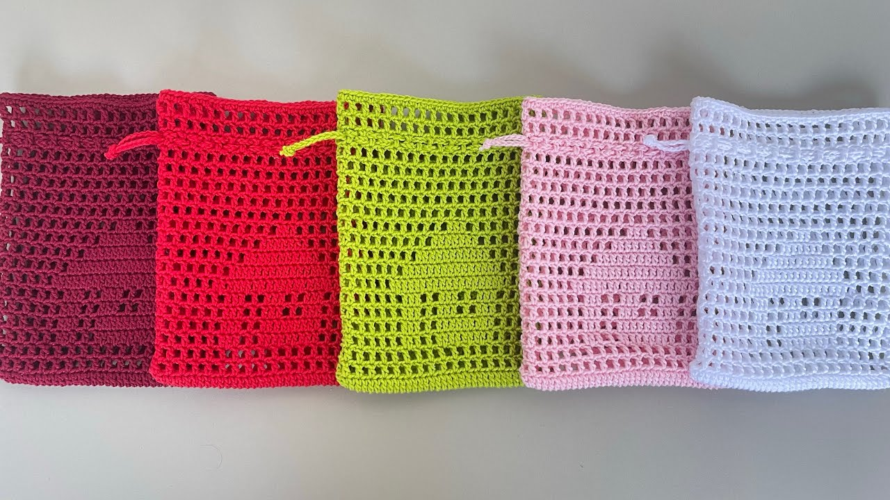 How create a Beautiful, Quick and easy crochet gift bag