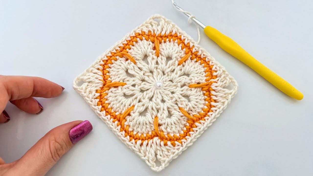 WOW! VERY BEAUTIFUL SQUARE WITH FLOWER | Video tutorial