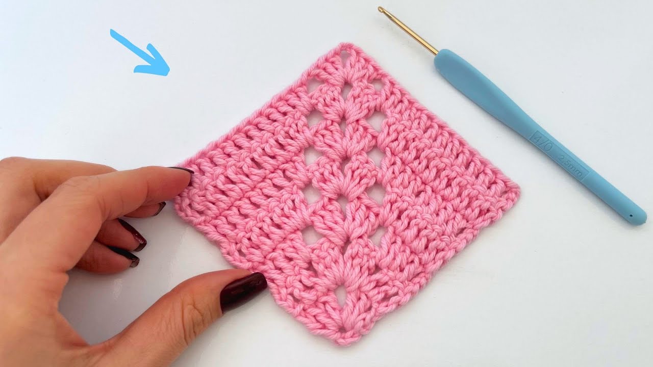 NEW VERY EASY CROCHET SQUARE MODEL | Video tutorial