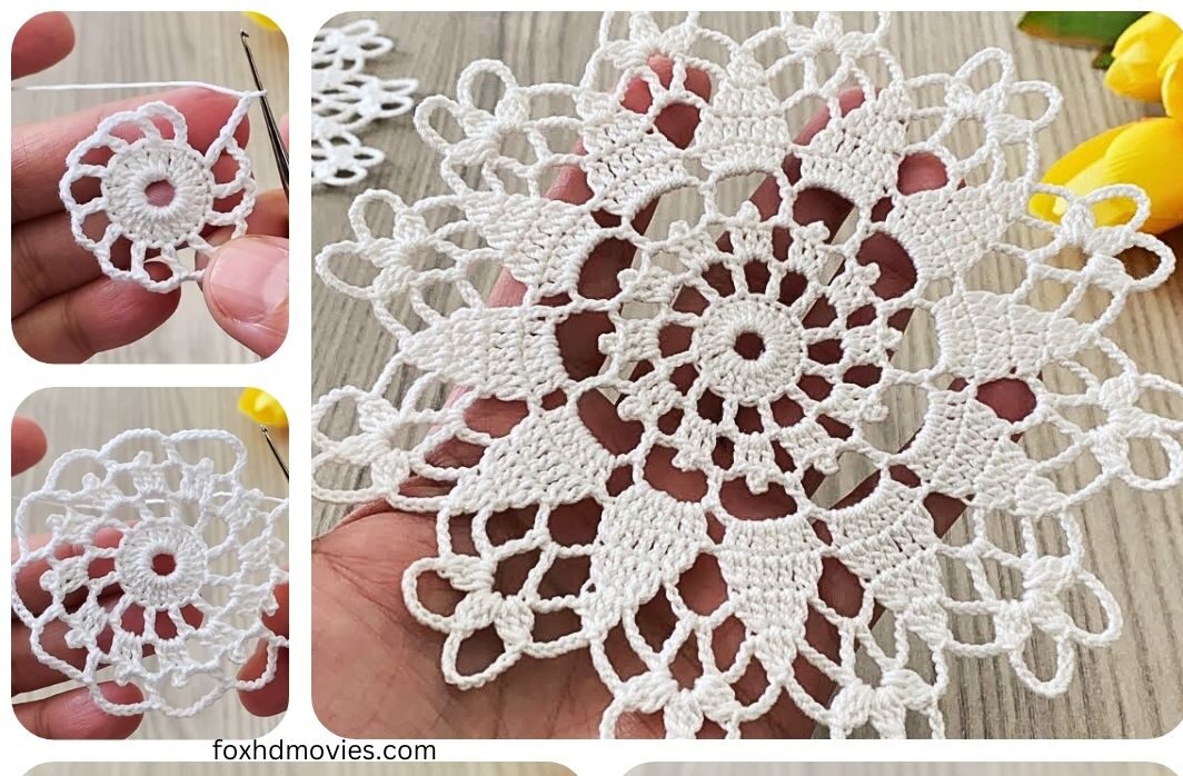 Crochet Lace Motif: A Versatile Design for Runners, Shawls, and Blouses!