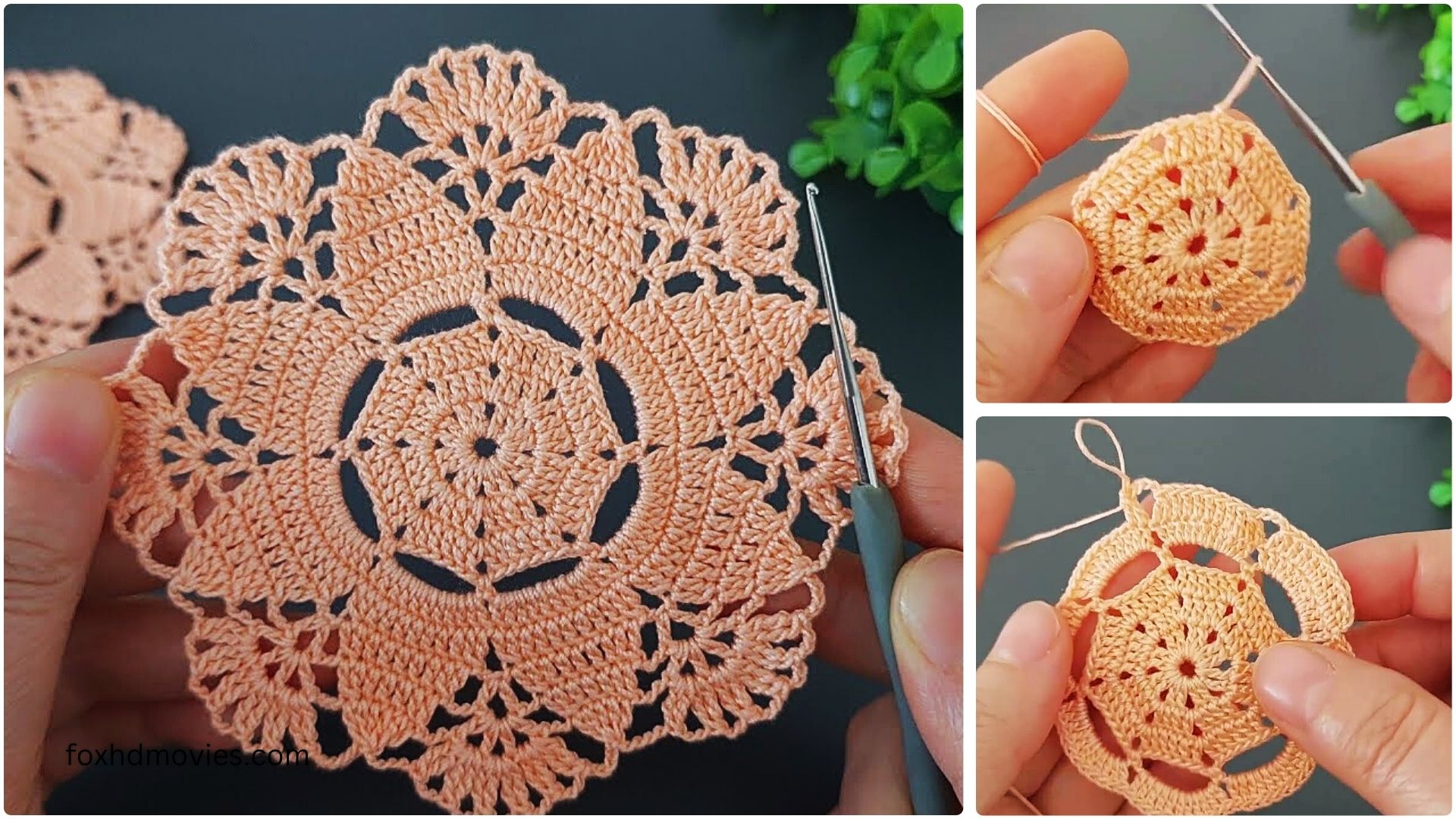 Beautiful Lace Coaster: Video tutorial