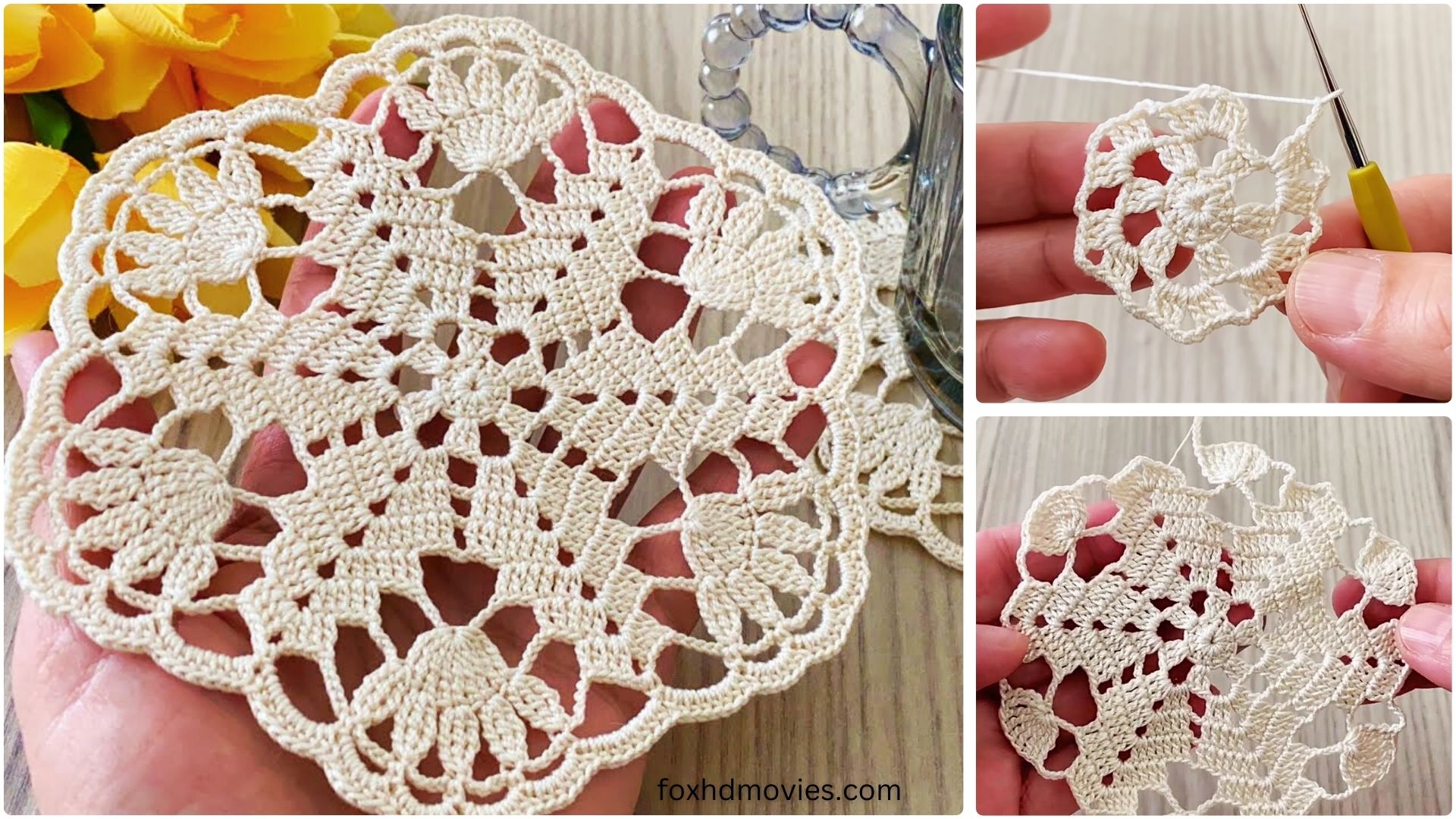 Amazing Crochet Motif With Leaf: Video tutorial