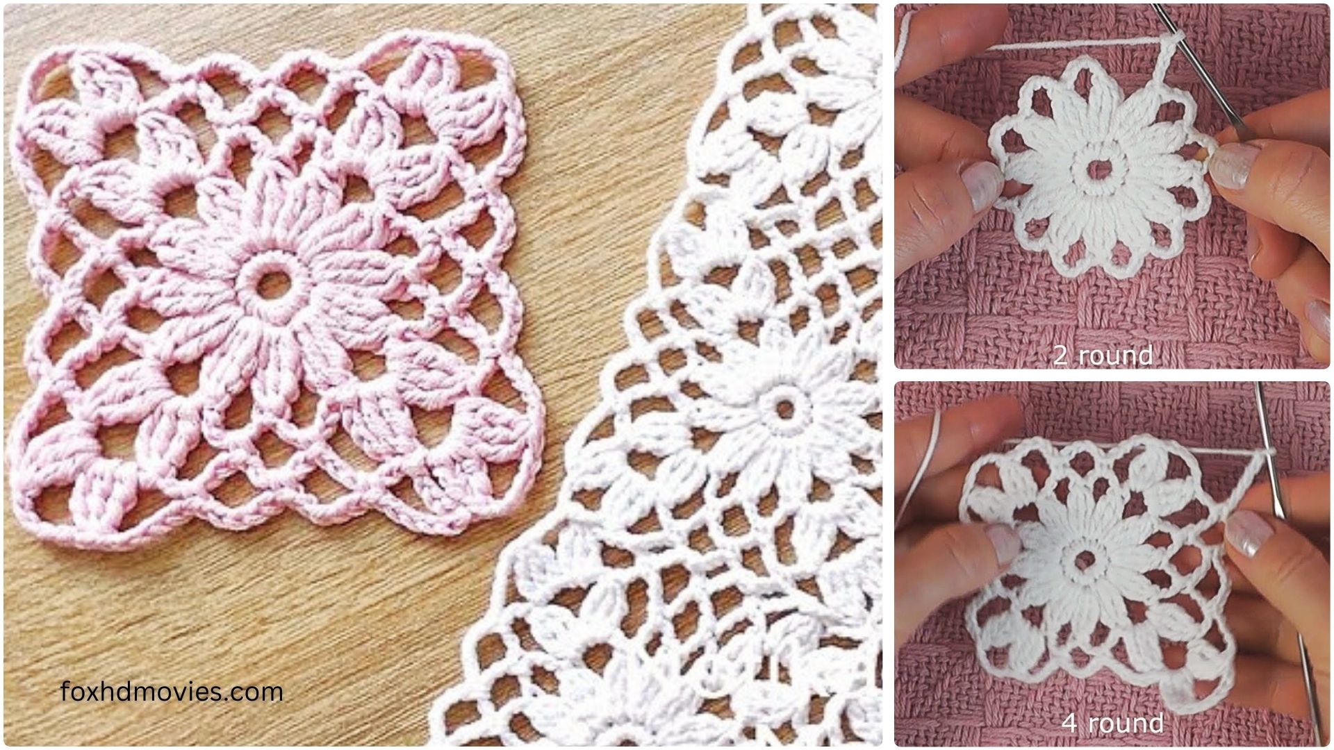Crochet Your Own Easy Flower Square Motif: Video tutorial
