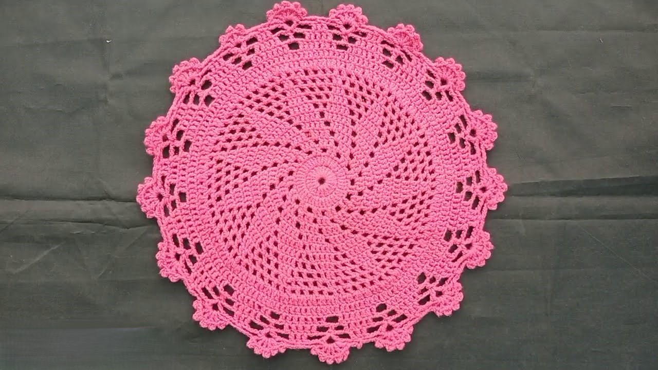 Crochet a Mesmerizing Spiral Swirl Mat or Rug: Video tutorial