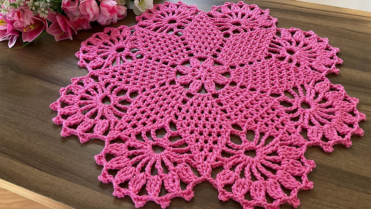 Crochet a Gorgeous Floral Motif Doily – Free Pattern