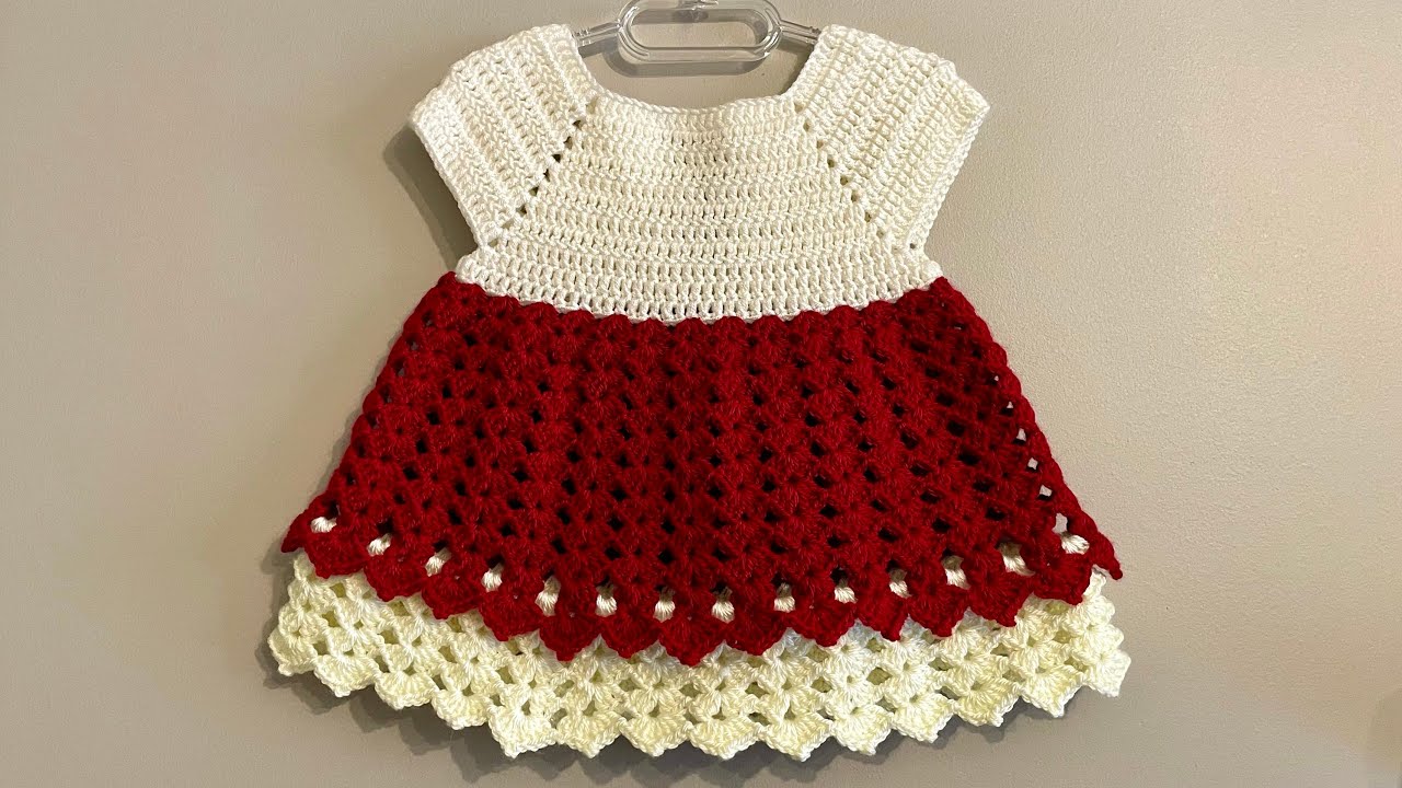 Festive Ruffles Baby Dress: Free Crochet Pattern