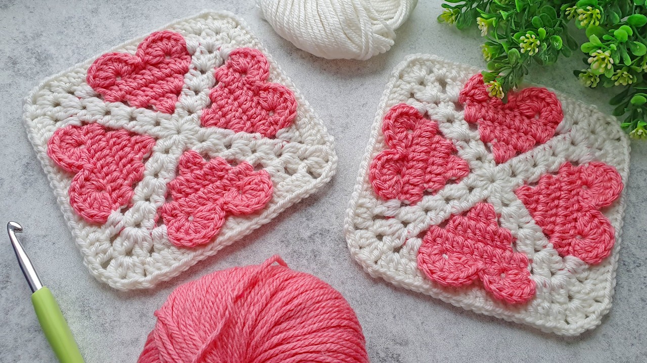 Spread the Love: How to Crochet Adorable Heart Granny Squares