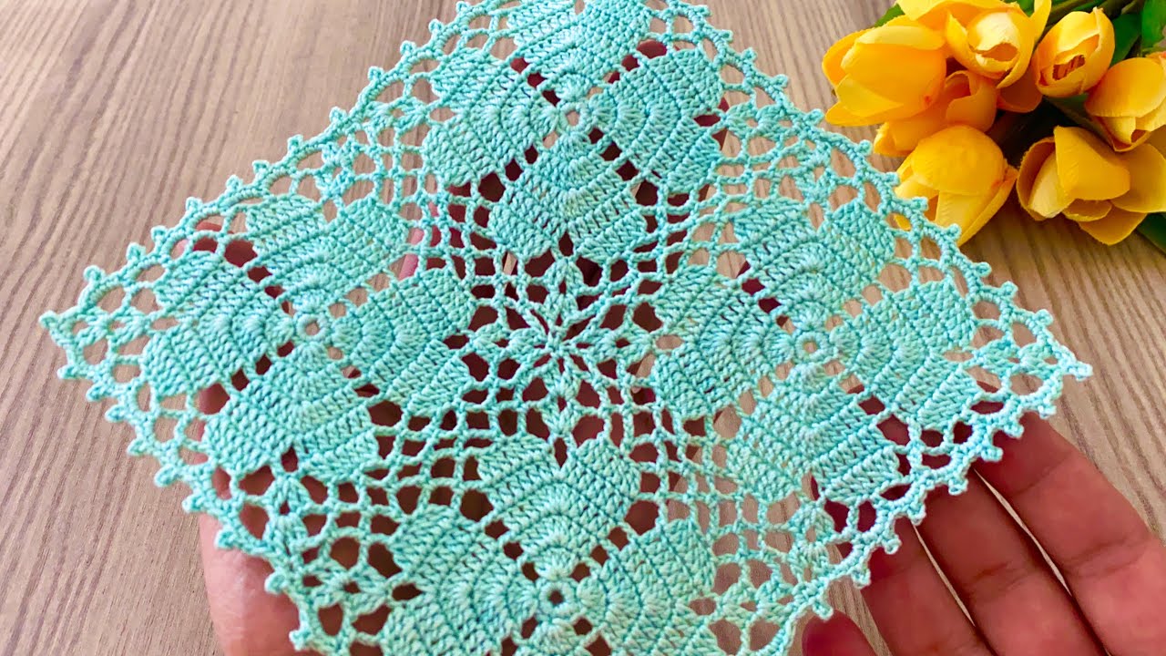 Crochet A Beautiful Square Doily – Free Pattern