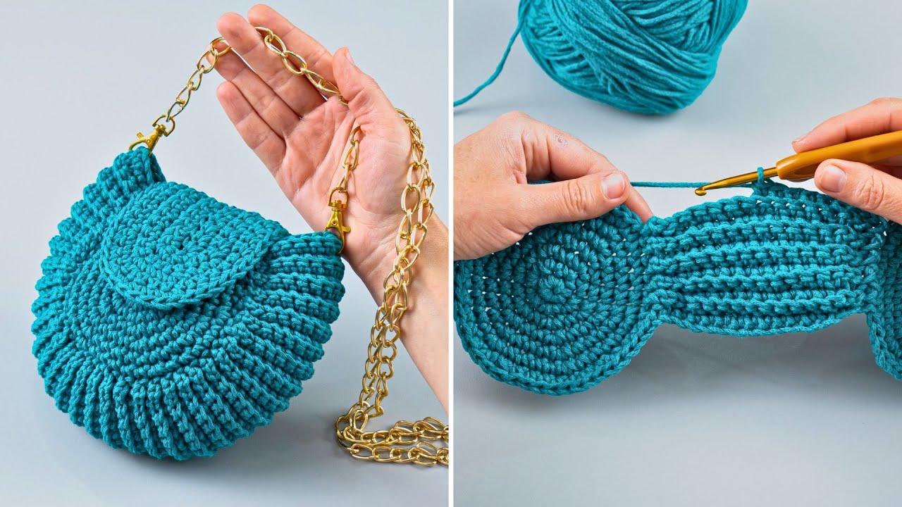 Crochet Chic: Craft Your Own Elegant Fan Shell Bag