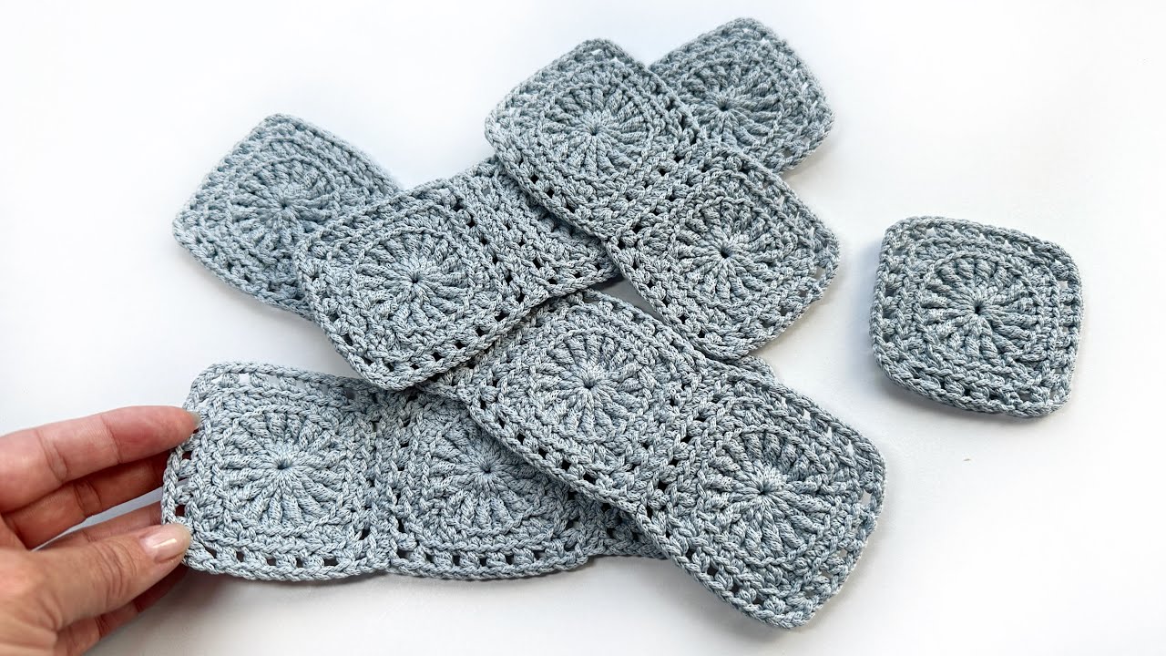 How to crochet a bag of 13 squares