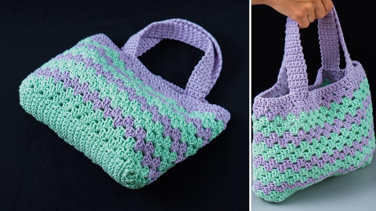 Easy model crochet tote bag – tutorial for beginners