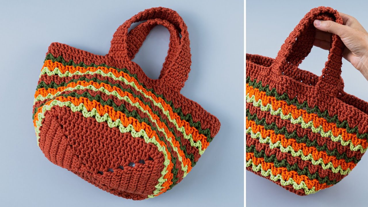How to crochet a simple tote bag that can hold everything🧶