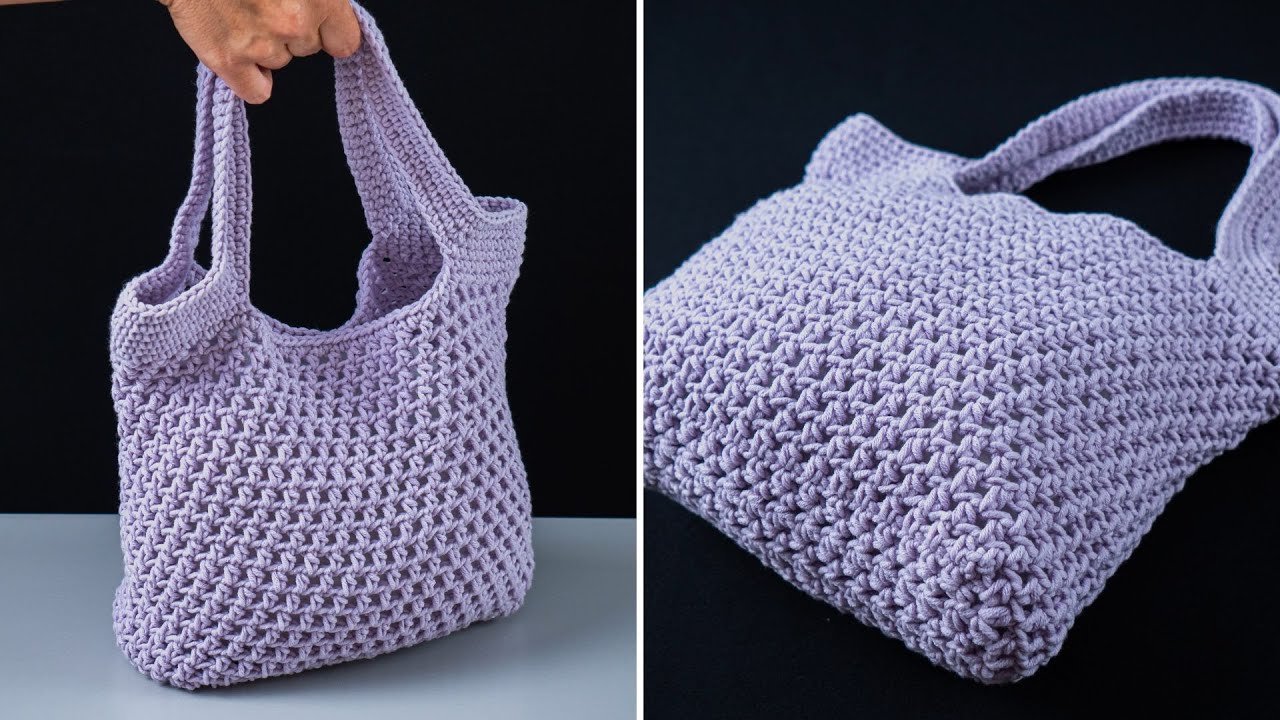 How to crochet a simple crochet tote bag – tutorial for beginners